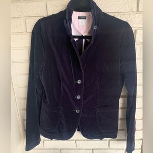 J. Crew Vintage Velvet Navy Jacket Size M